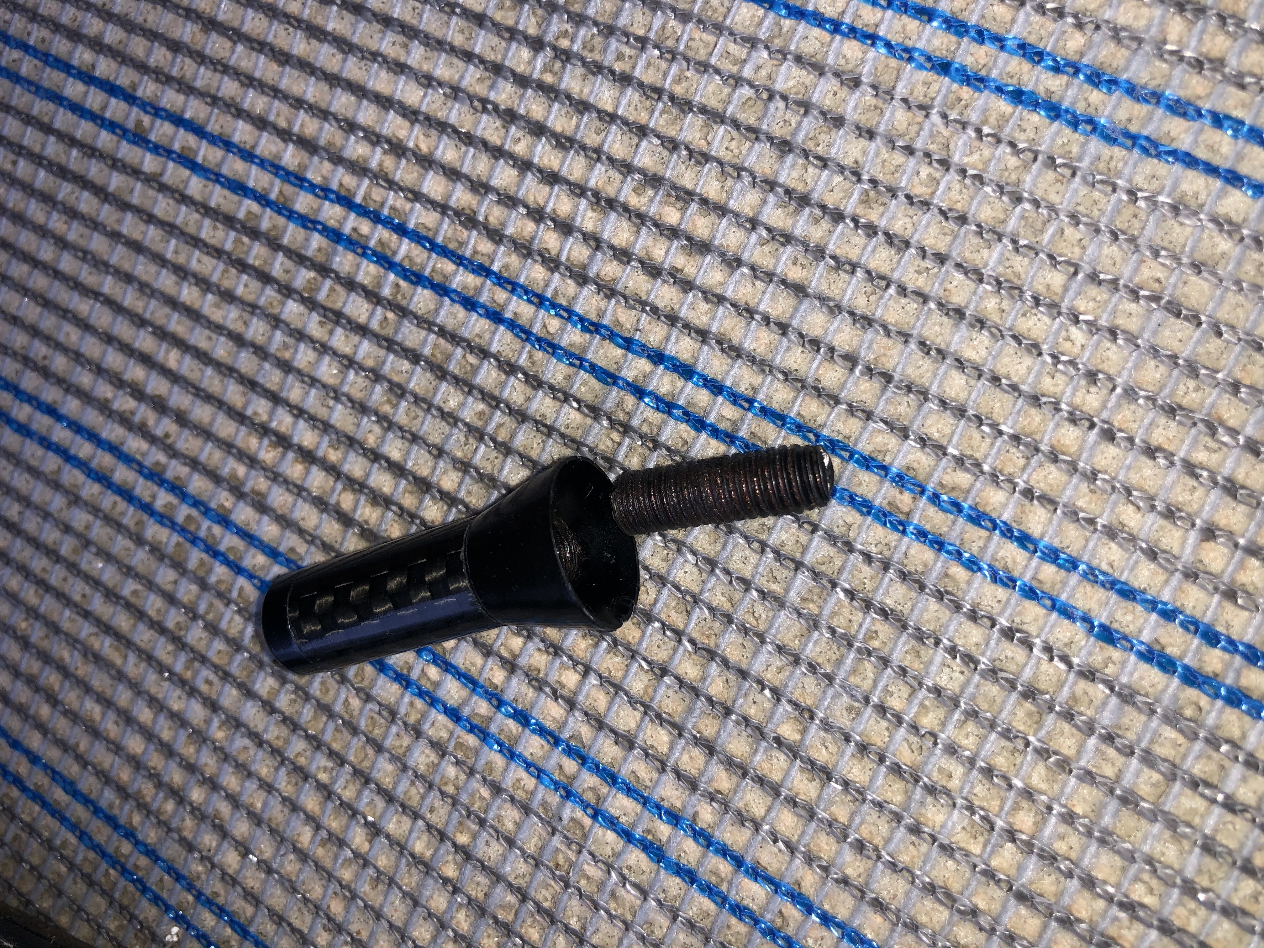 Threaded fitting adapter, I applied copper grease to prevent corrosion after cutting the newly exposed metal