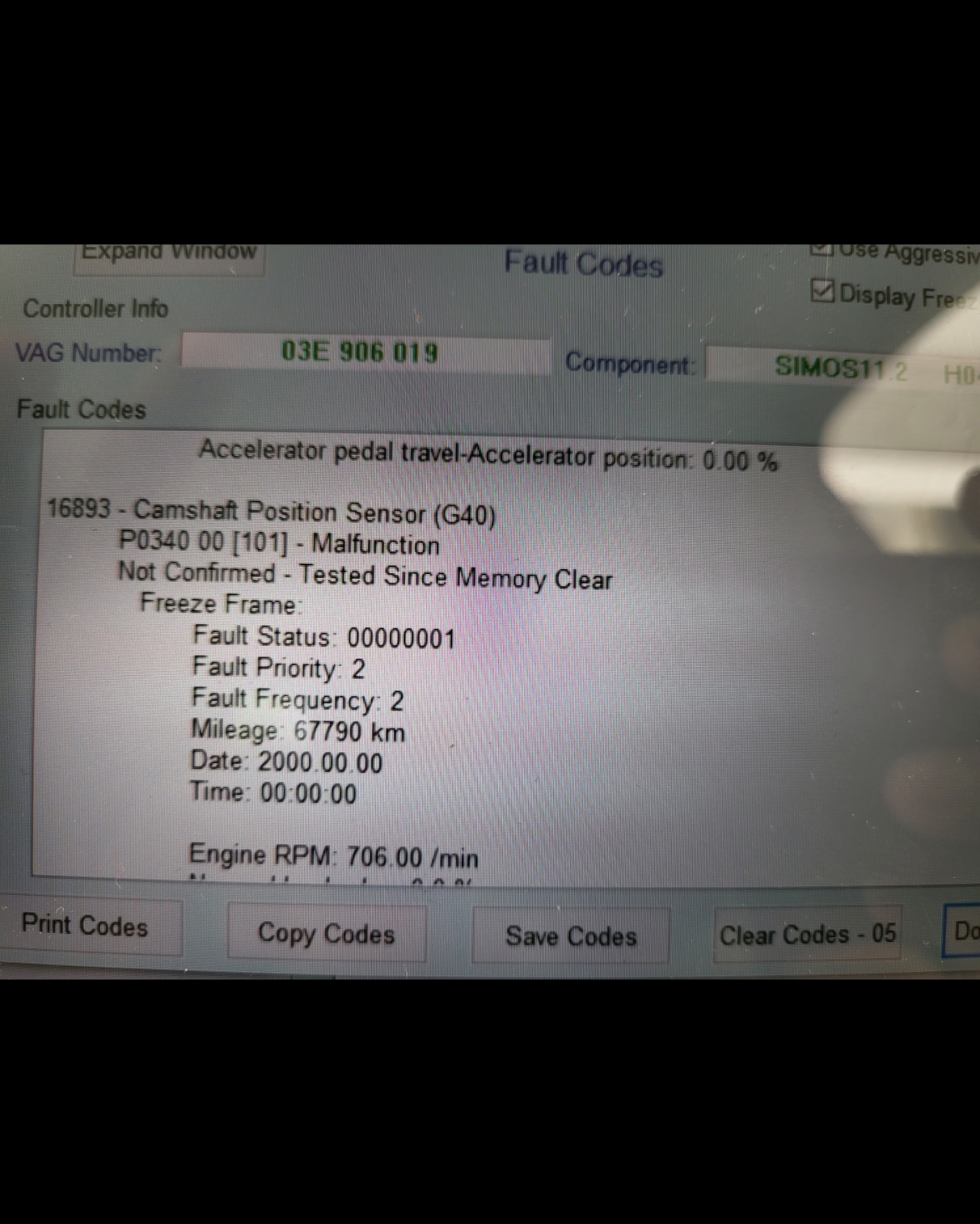 Epc fault